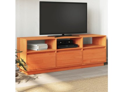 TV skříňka 140 x 37 x 50 cm masivní borové dřevo [813434]