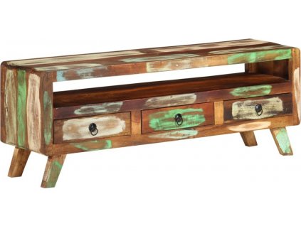 TV stolek vícebarevný 110x30x40 cm masivní recyklované dřevo [337063]