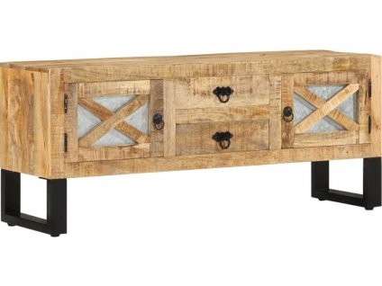 TV stolek 110 x 30 x 45 cm hrubé mangovníkové dřevo [328276]