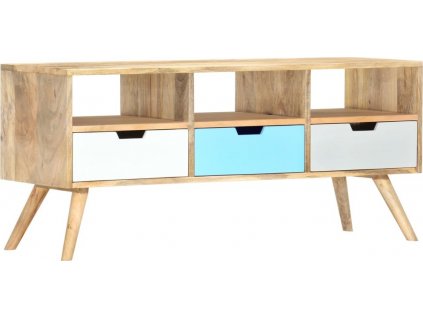 TV stolek 110 x 35 x 48 cm masivní mangovníkové dřevo [286484]