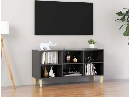 TV stolek masivní dřevěné nohy 103,5x30x50 cm [813152]