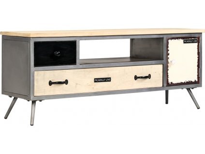 TV stolek masivní mangovníkové dřevo a ocel 120 x 30 x 45 cm [246282]