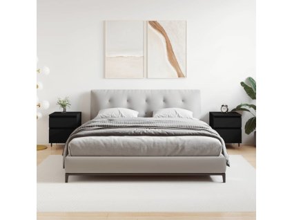 Noční stolky 2 ks 40 x 35 x 50 cm kompozitní dřevo [830657] (Barva Bílá s vysokým leskem)