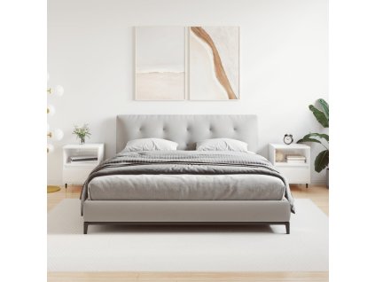 Noční stolky 2 ks 40 x 35 x 50 cm kompozitní dřevo [830609] (Barva Bílá s vysokým leskem)