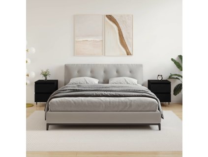 Noční stolky 2 ks 40 x 35 x 50 cm kompozitní dřevo [826863] (Barva Černá)