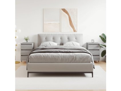 Noční stolky 2 ks 40 x 35 x 69 cm kompozitní dřevo [826913] (Barva Bílá s vysokým leskem)