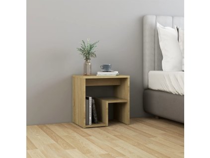 Noční stolek 40 x 30 x 40 cm dřevotříska [806344] (Barva šedá s vysokým leskem)