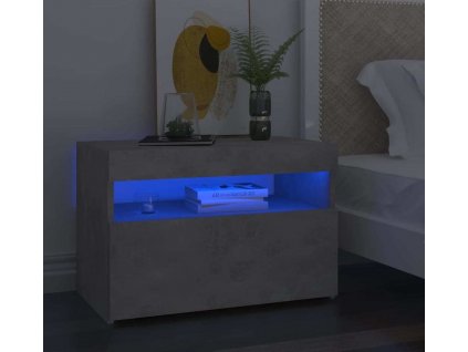 Noční stolek s LED osvětlením 60x35x40 kompozitní dřevo [3082782]