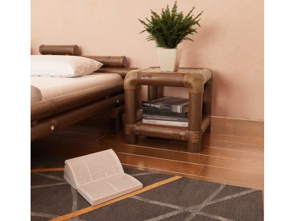 Noční stolek, bambus, 40x40x40 cm, tmavě hnědý [244608]