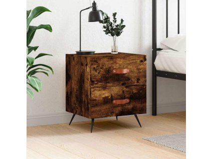Noční stolek 40 x 35 x 47,5 cm kompozitní dřevo [827258] (Barva Hnědý dub)