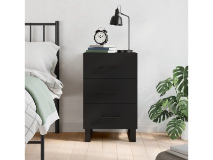 Noční stolek 40 x 40 x 66 cm kompozitní dřevo [827685] (Barva Černá)