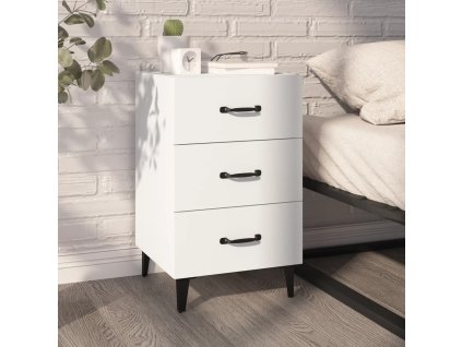 Noční stolek 40 x 40 x 66 cm kompozitní dřevo [812087] (Barva Bílá)