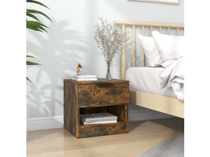 Noční stolek kompozitní dřevo [811258] (Barva Betonová šedá)