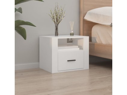 Nástěnný noční stolek 50x36x40 cm [816880] (Barva Bílá)