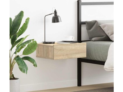 Nástěnný noční stolek 40x30x15 cm kompozitní dřevo [800312] (Barva dub sonoma)