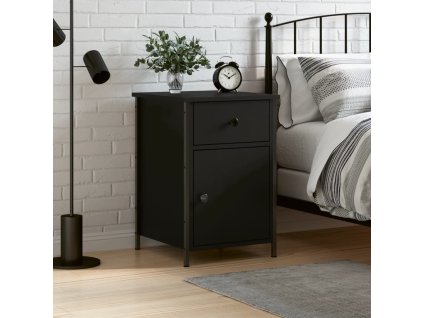 Noční stolek 40 x 42 x 60 cm kompozitní dřevo [825903] (Barva Černá)