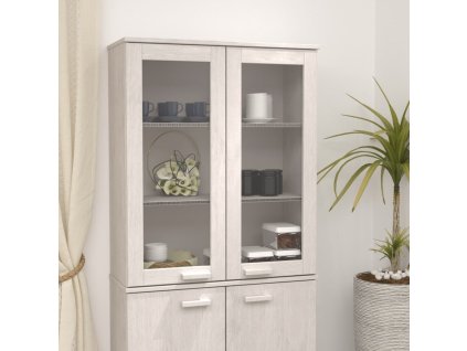 Nástavec na komodu HAMAR 85 x 35 x 100 cm borovice [340505] (Barva Bílá)