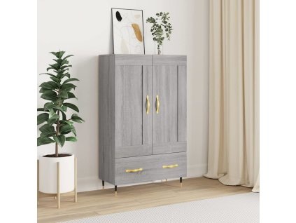 Skříň highboard 69,5 x 31 x 115 cm kompozitní dřevo [830306] (Barva Šedá sonoma)