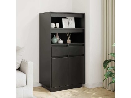 Skříň highboard 60 x 40 x 116,5 cm masivní borové dřevo [814535] (Barva Bílá)