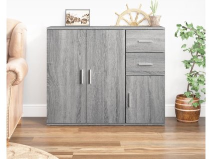 Příborník 91 x 29,5 x 75 cm kompozitní dřevo [823275] (Barva Šedá sonoma)