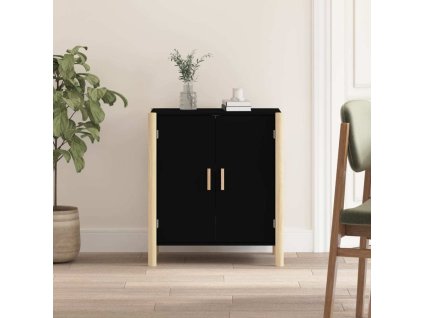 Příborník 62x38x70 cm kompozitní dřevo [345670] (Barva Černá)