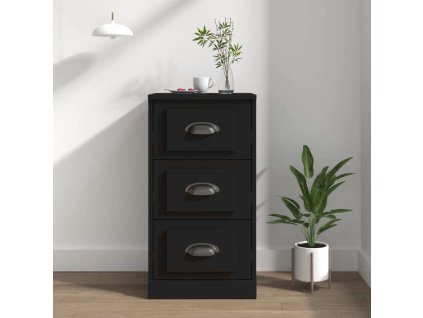 Příborník 36 x 35,5 x 67,5 cm kompozitní dřevo [816217] (Barva Černá)