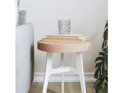 Stolní deska Ø 30 x 4 cm kulatá masivní bukové dřevo [355920] (Barva Světle hnědá)