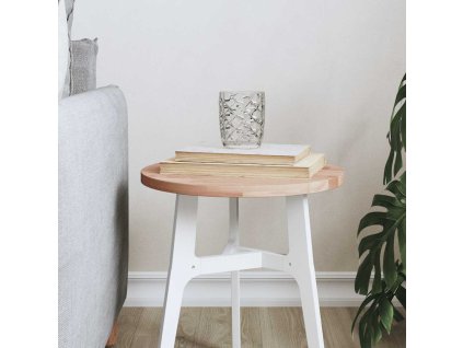 Stolní deska Ø 30 x 1,5 cm kulatá masivní bukové dřevo [355906] (Barva Světle hnědá)