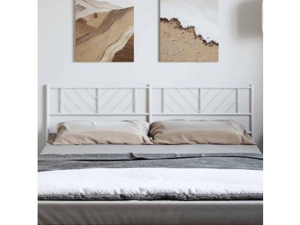 Kovové čelo postele 193 cm [372265] (Barva Bílá)