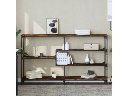 Konzolový stolek 160 x 32 x 95 cm kompozitní dřevo [833957] (Barva Kouřový dub)