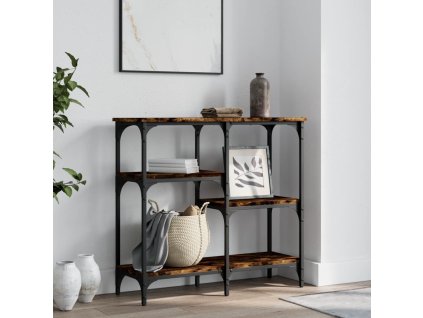 Konzolový stolek 80 x 29 x 75 cm kompozitní dřevo [834077] (Barva Kouřový dub)