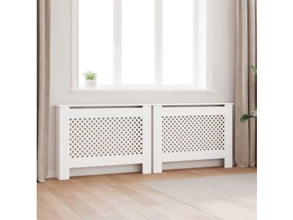 Kryty na radiátor 2 ks 112 x 19 x 81,5 cm MDF [3051377] (Barva Bílá)