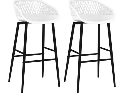 Barové židle 2 ks [248150] (Barva Bílá a černá)