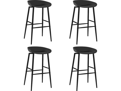 Barové židle 4 ks [248169] (Barva Šedá a černá)