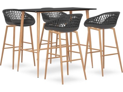 5dílný barový set [3057464] (Barva Černá a šedá)