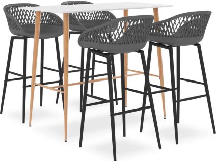 5dílný barový set [3057433] (Barva Bílo-šedá)