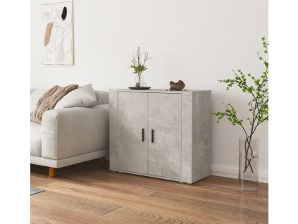 Příborník 80x33x70 cm kompozitní dřevo [816564] (Barva Betonová šedá)