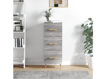 Příborník 34,5 x 34 x 90 cm kompozitní dřevo [828589] (Barva Černá)