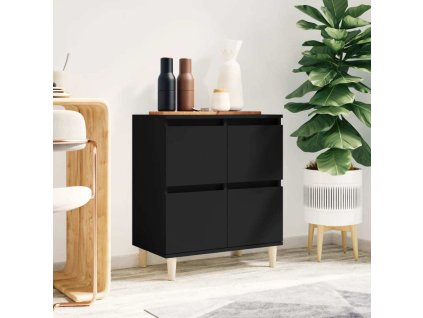 Příborník 60 x 35 x 70 cm kompozitní dřevo [821157] (Barva Černá)