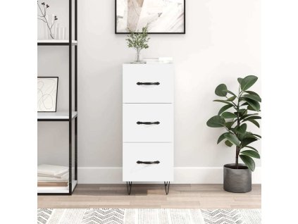 Příborník 34,5 x 34 x 90 cm kompozitní dřevo [828596] (Barva Bílá)