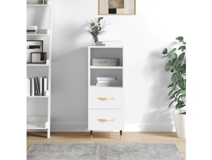 Příborník 34,5 x 34 x 90 cm kompozitní dřevo [828646] (Barva Bílá s vysokým leskem)