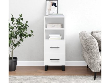 Příborník 34,5 x 34 x 90 cm kompozitní dřevo [828692] (Barva Bílá)