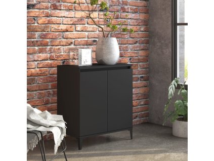 Příborník 60 x 35 x 70 cm dřevotříska [806077] (Barva Černá)