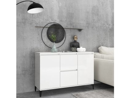 Příborník 104 x 35 x 70 cm dřevotříska [806118] (Barva Bílá s vysokým leskem)