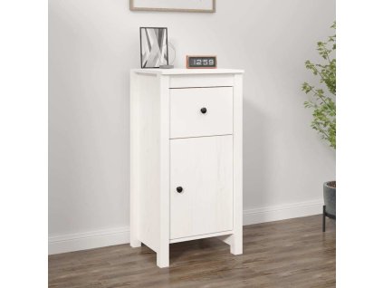 Příborník 40 x 35 x 80 cm masivní borové dřevo [813758] (Barva Šedá)