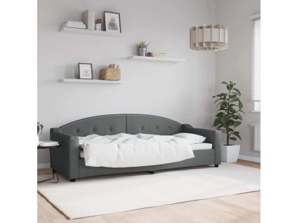 Válenda 80 x 200 cm textil [354179] (Barva Tmavě šedá)