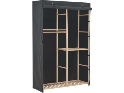 Šatní skříň se 3 policemi 110 x 40 x 170 cm textil [248188] (Barva Šedá)