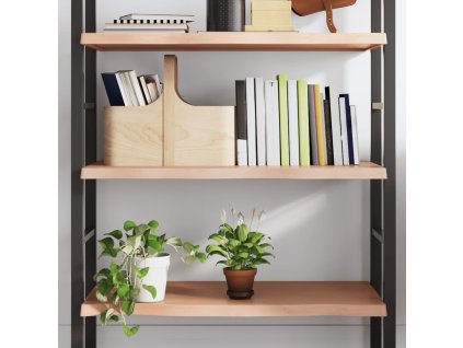 Nástěnná police 80x40x(2-4)cm ošetřený masivní dub [363666] (Barva Světle hnědá)