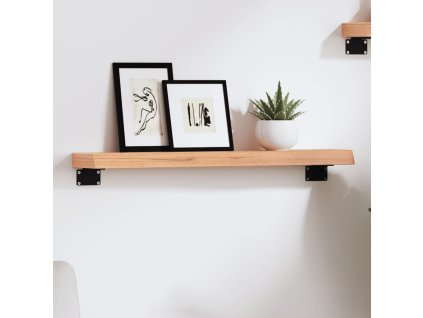 Nástěnná police 60x10x4 cm ošetřený masivní dub [363639] (Barva Světle hnědá)