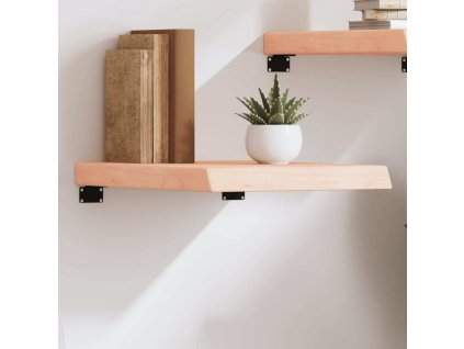 Nástěnná police 40x60x(2-6)cm ošetřený masivní dub [363517] (Barva Přírodní)